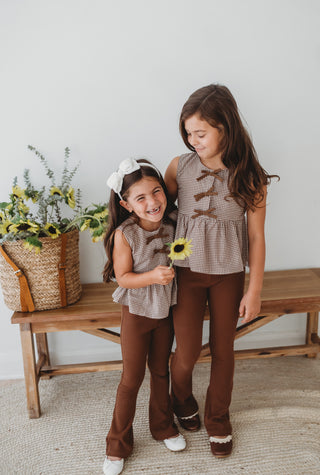 Chocolate Brown Flared Leggings
