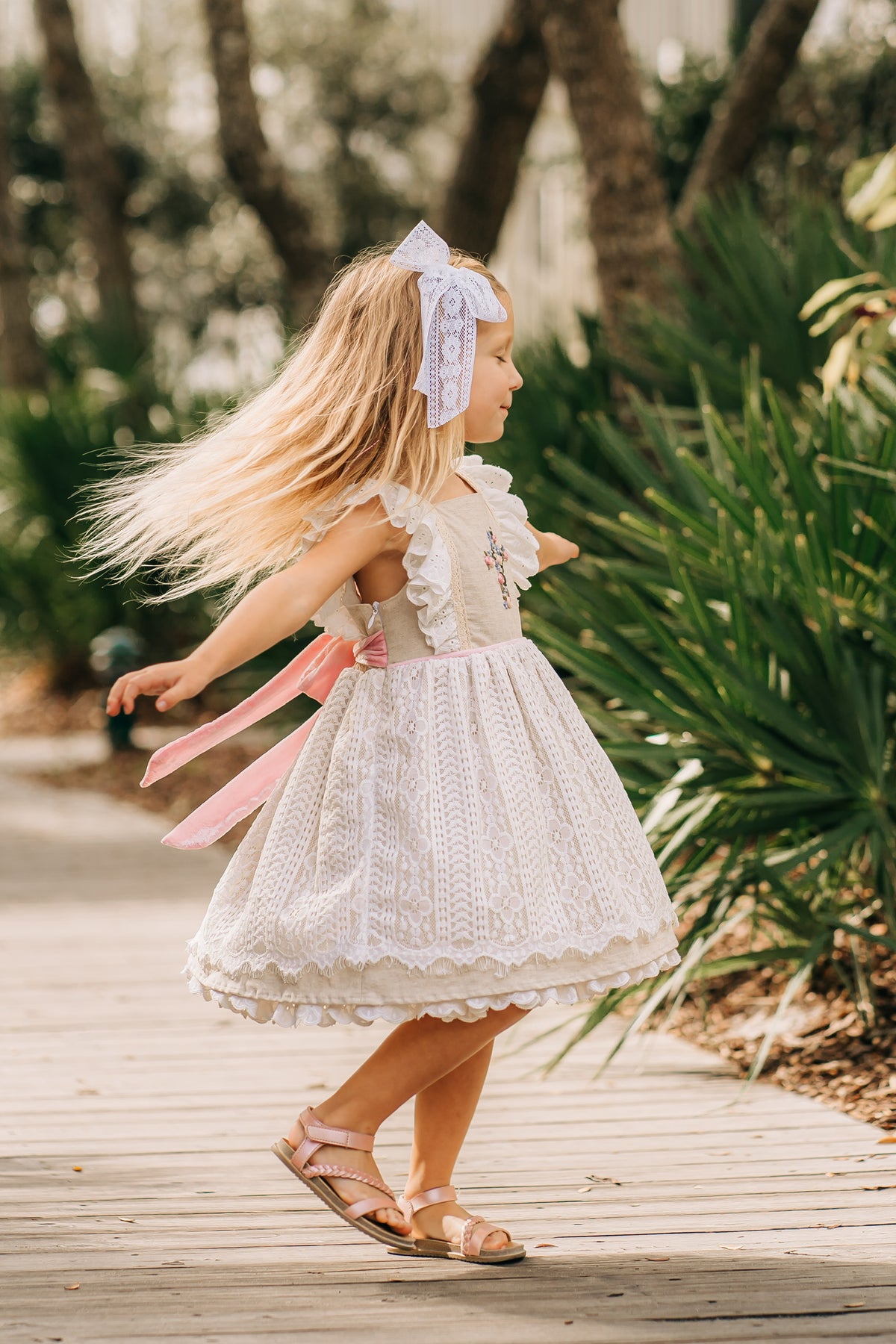 Vintage Cross Dress and Bloomer Set