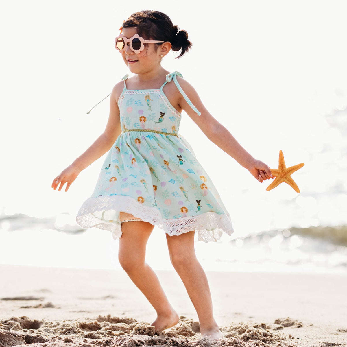 Enchanted Mermaid Gauze Tunic Set