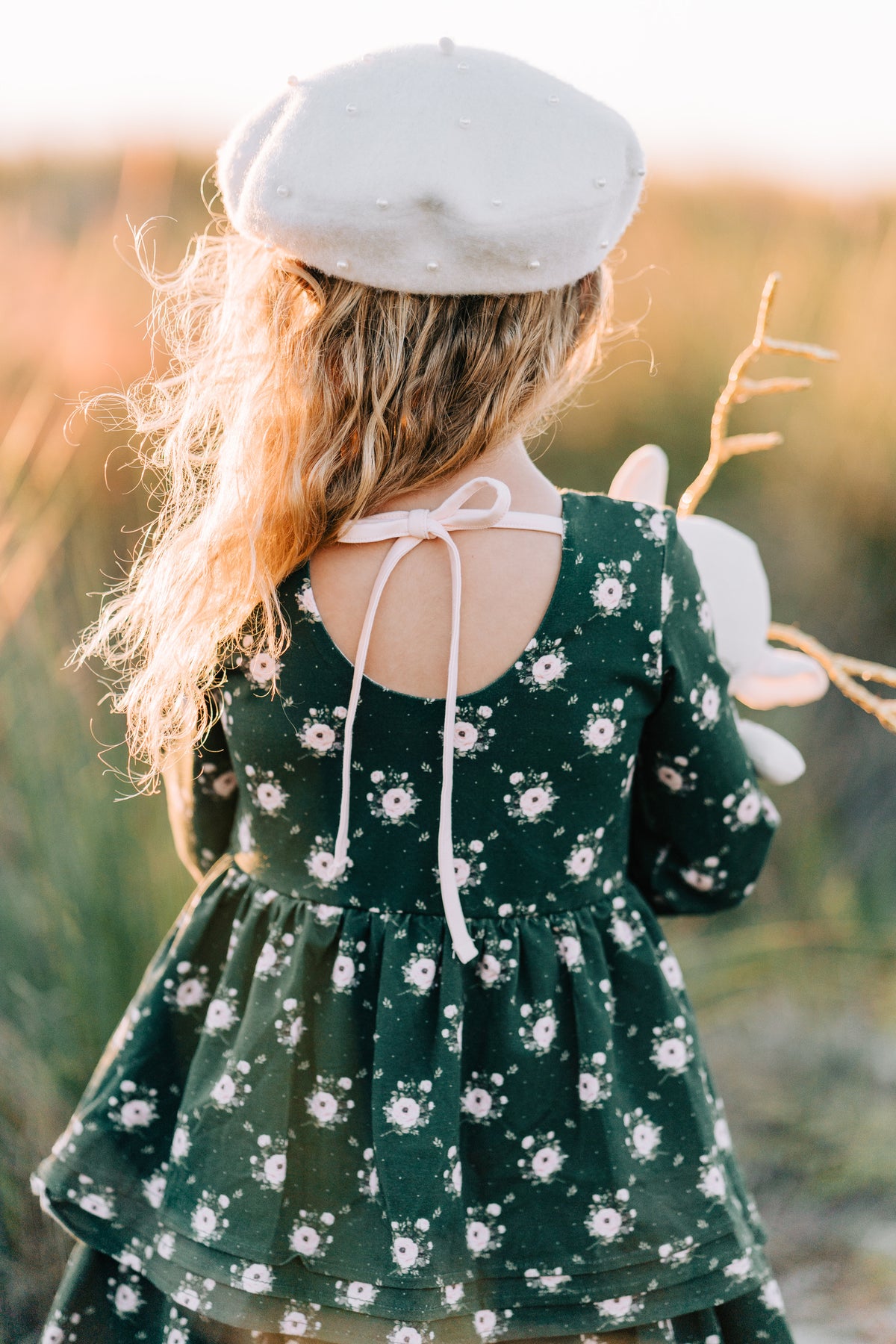 Emerald Frost Floral Dress