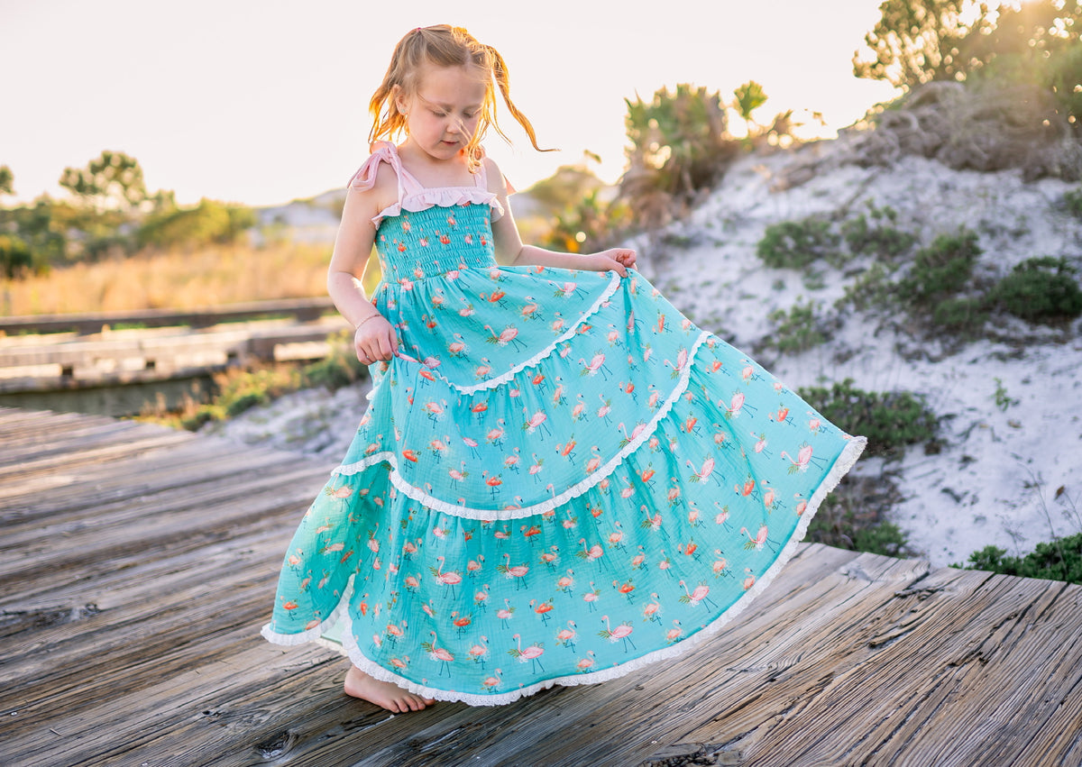 Fanciful Flamingo Maxi Dress