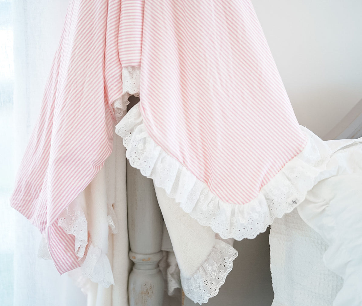 Playful Pink Stripe Blanket