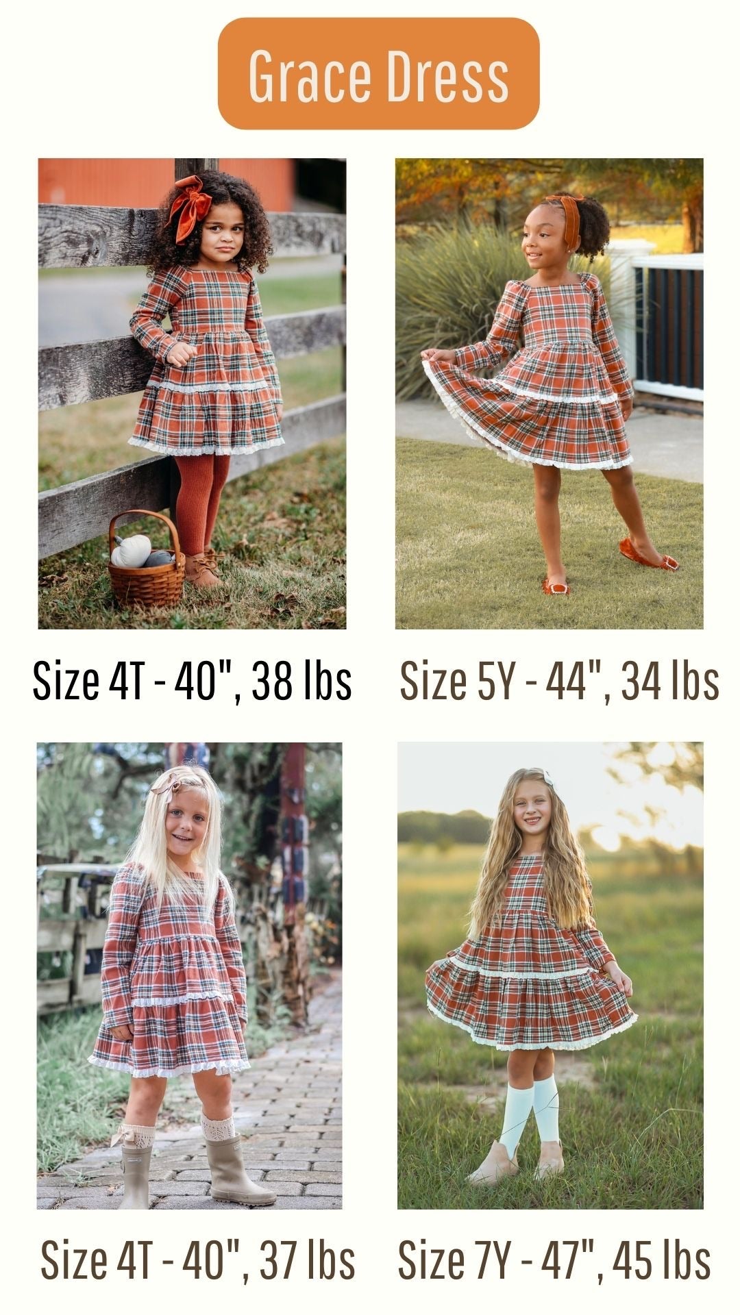 Turkey Day Tartan Grace Dress Set
