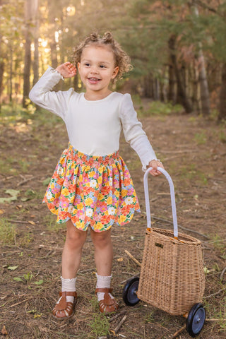 Marigold Meadow Scallop Skort