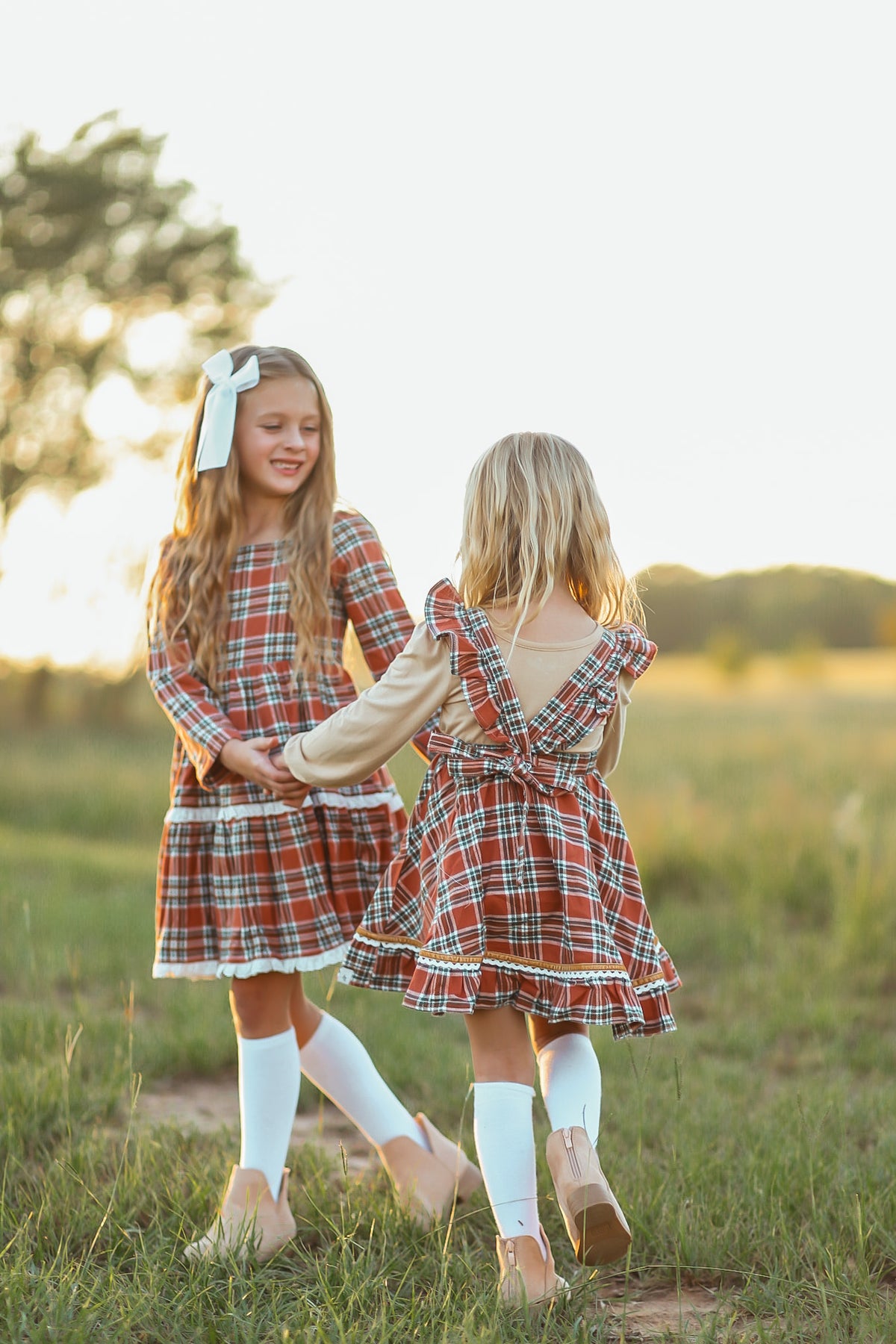Turkey Day Tartan Pinafore