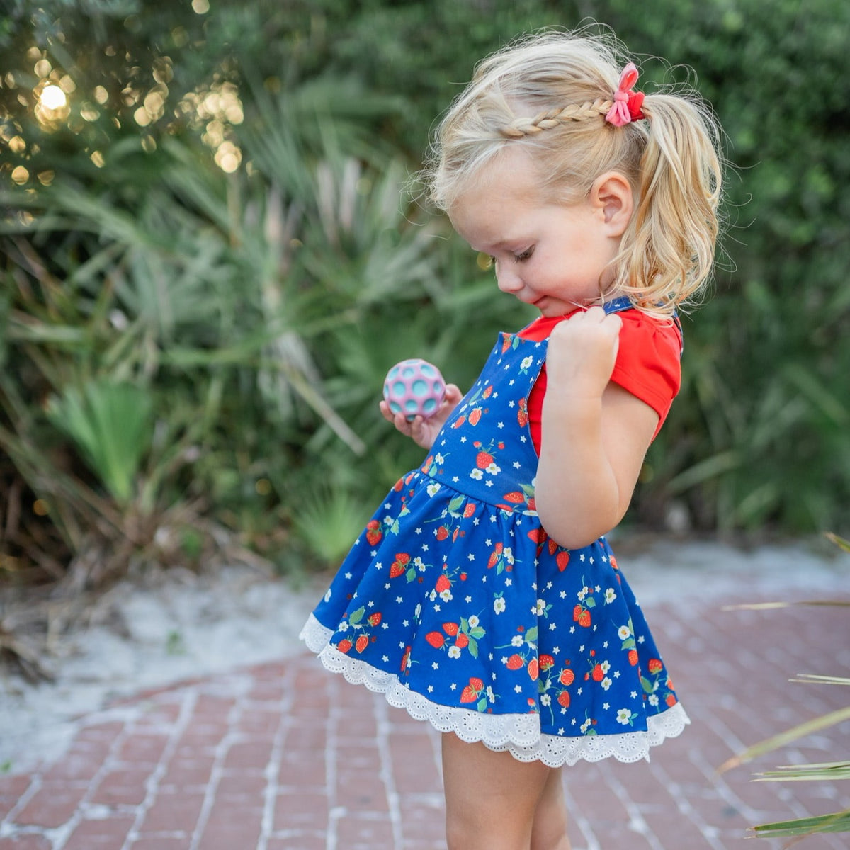 Strawberry Stars Skirted Romper