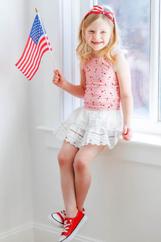 Snap Back Tank - Pink Patriot Pop