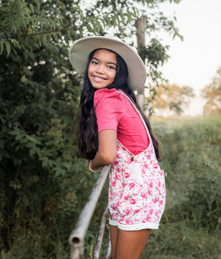 Rose Pink Puff Sleeve Layering Shirt
