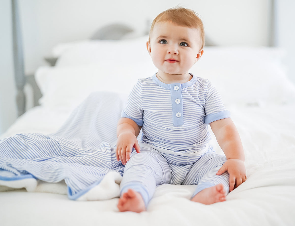 Sky Blue Stripe Blanket