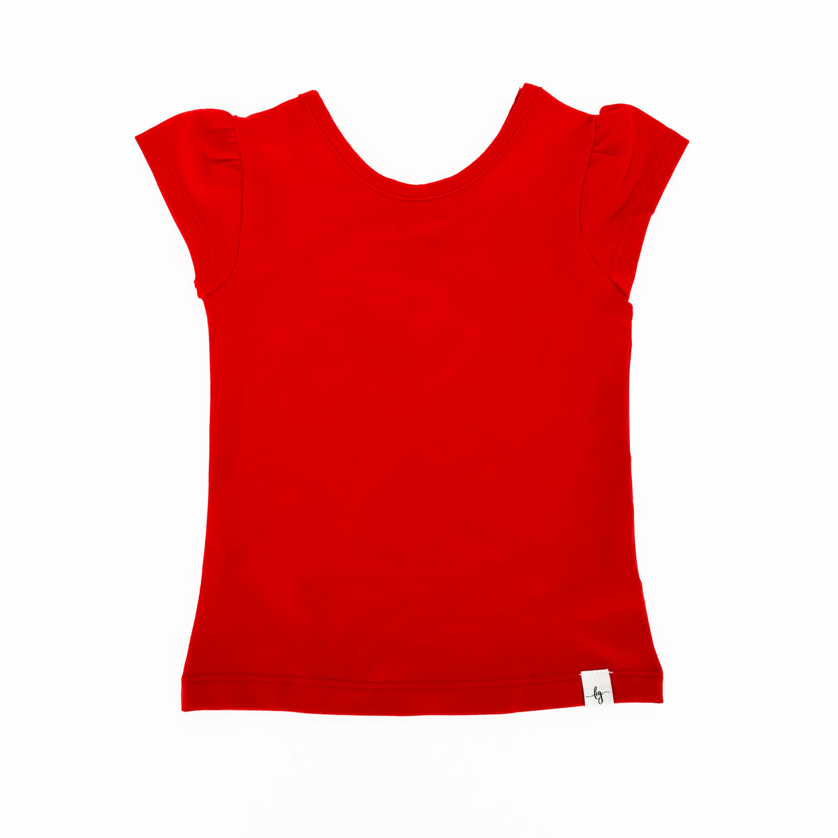 Red Flutter Sleeve Layering Shirt