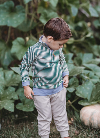 Sage Striped Pullover