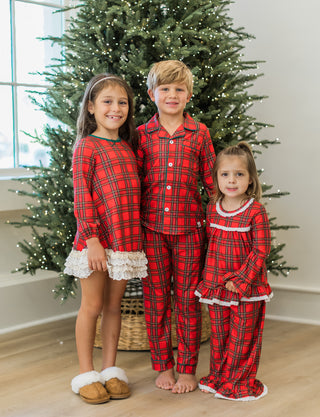 *PREORDER* Girls Holiday Heirloom Plaid Comfort Set