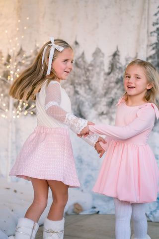 Rosé Bamboo Bubble Dress