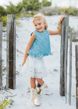 Candyland Denim Dolly Top
