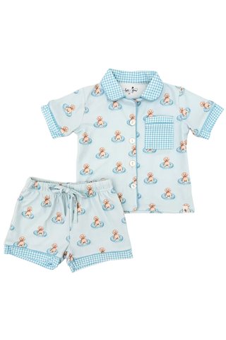 Blue Poolside Pups Comfort Set