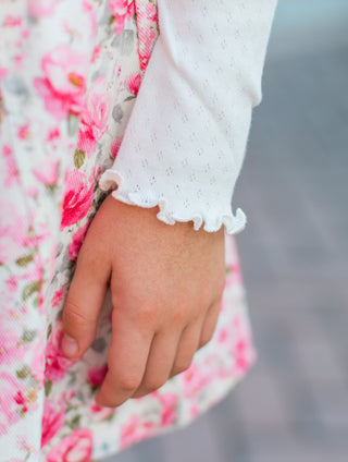 Cream Pointelle Layering Shirt