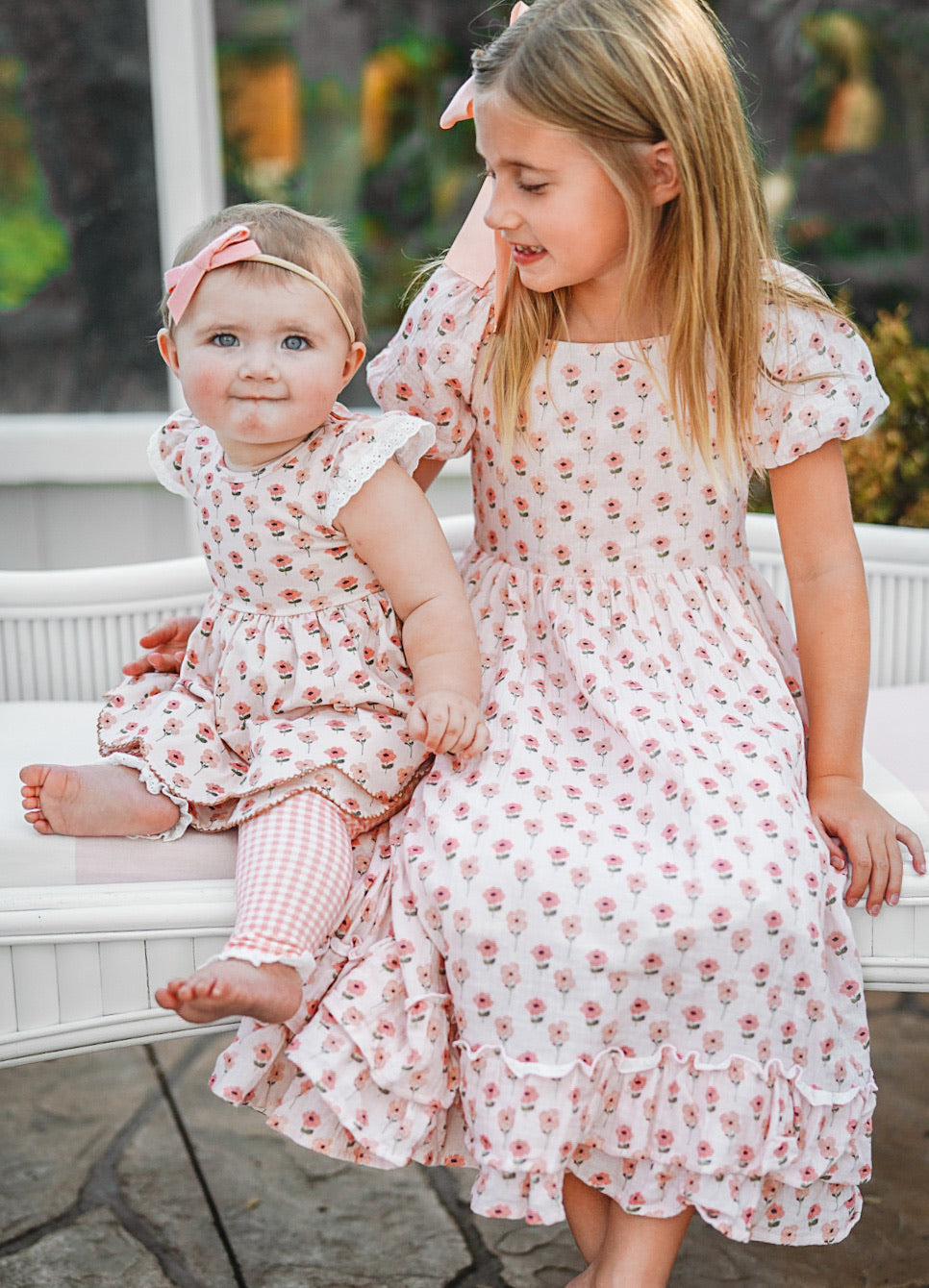 Rosy Pink Floral Tunic Set