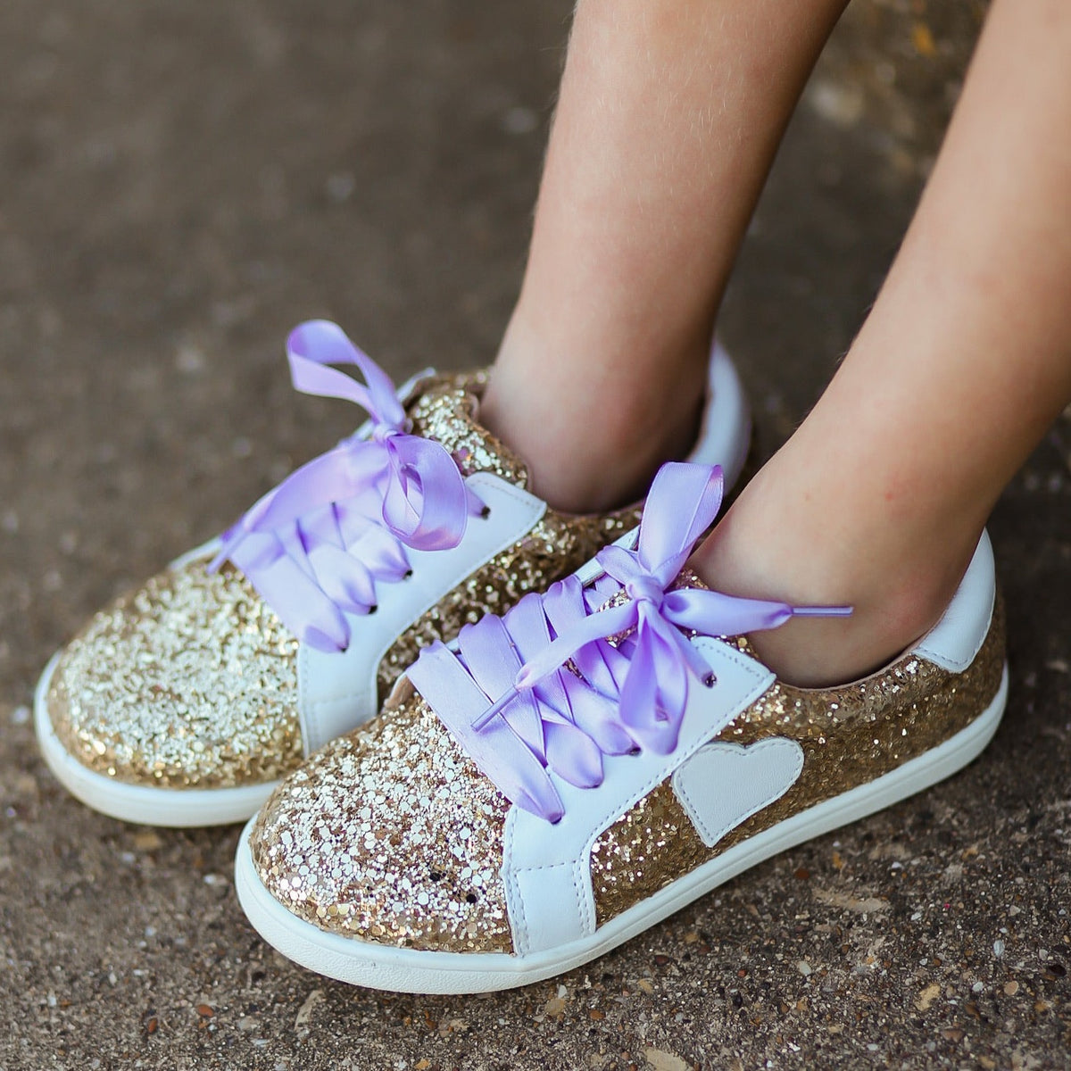 Gold Glitter Sneakers