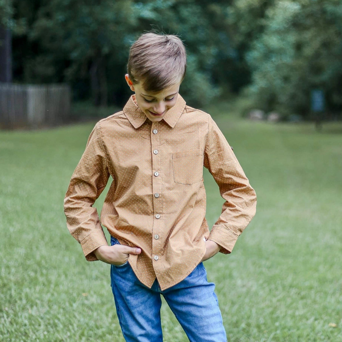 Golden Dot Button-up Shirt