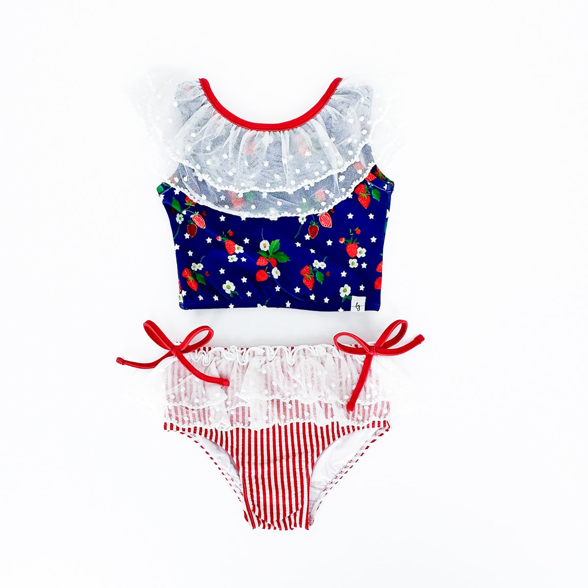 Strawberry Stars Lacey Tankini