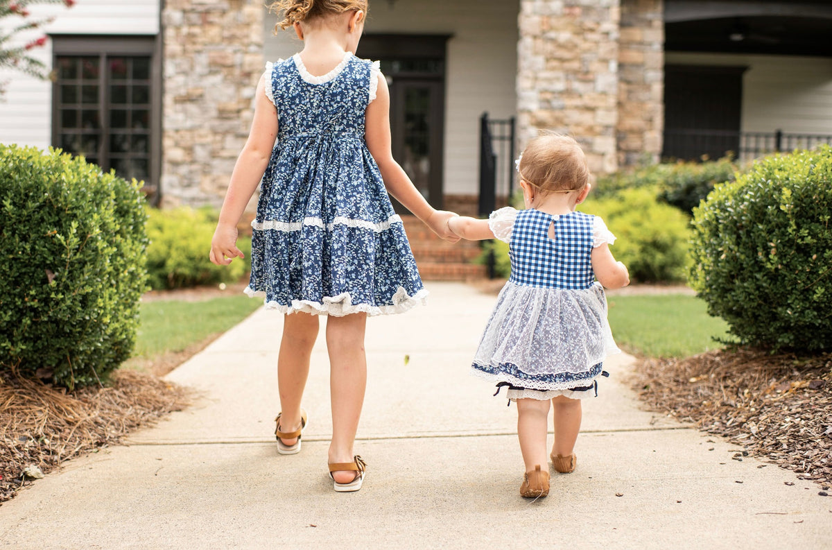Midnight Blues Zoey Dress and Bloomer Set