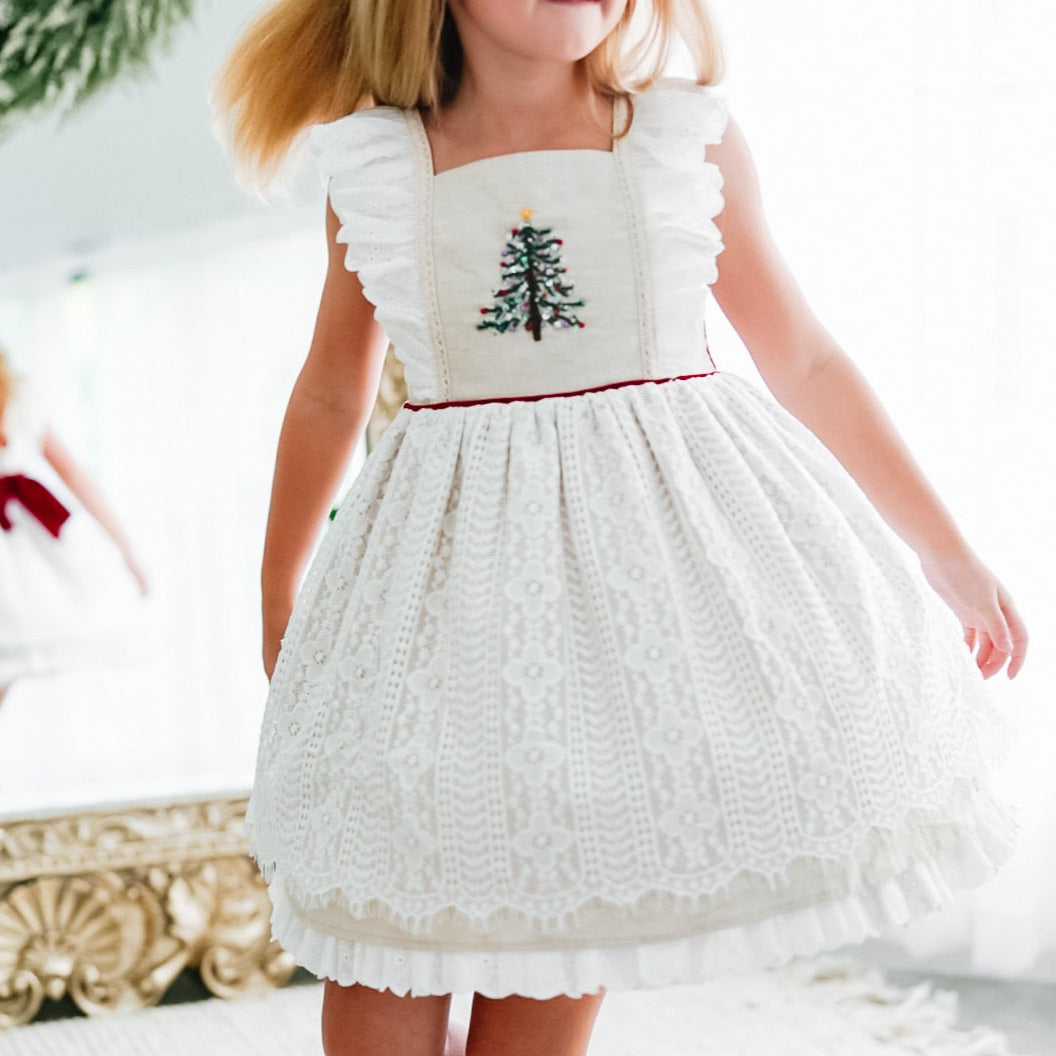 *PREORDER* Vintage Tree Dress and Bloomer Set