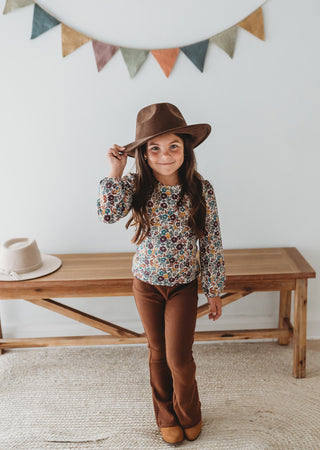 Chocolate Brown Flared Leggings