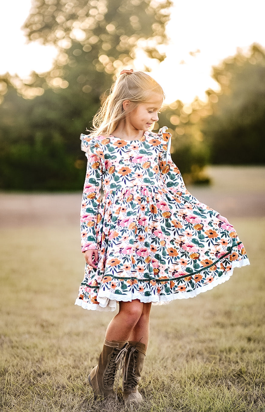 Golden Petals Claire Dress