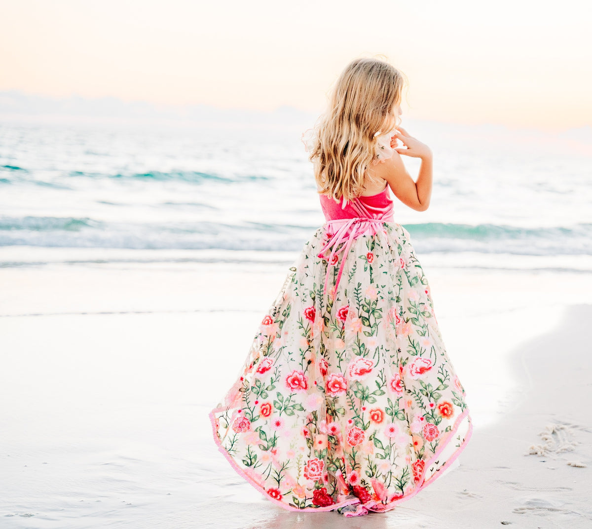 *PREORDER* Rose Petal Enchantment Flutter Sleeve High Low