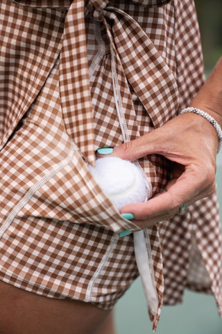 Women's Cinnamon Gingham Athletic