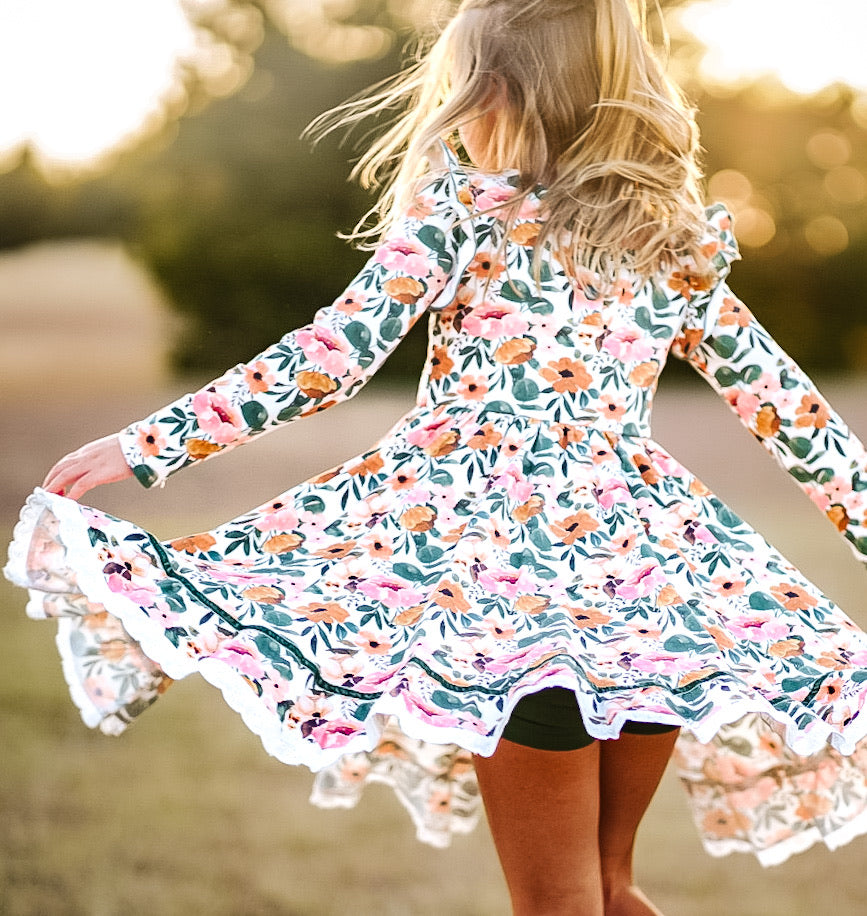 Golden Petals Claire Dress