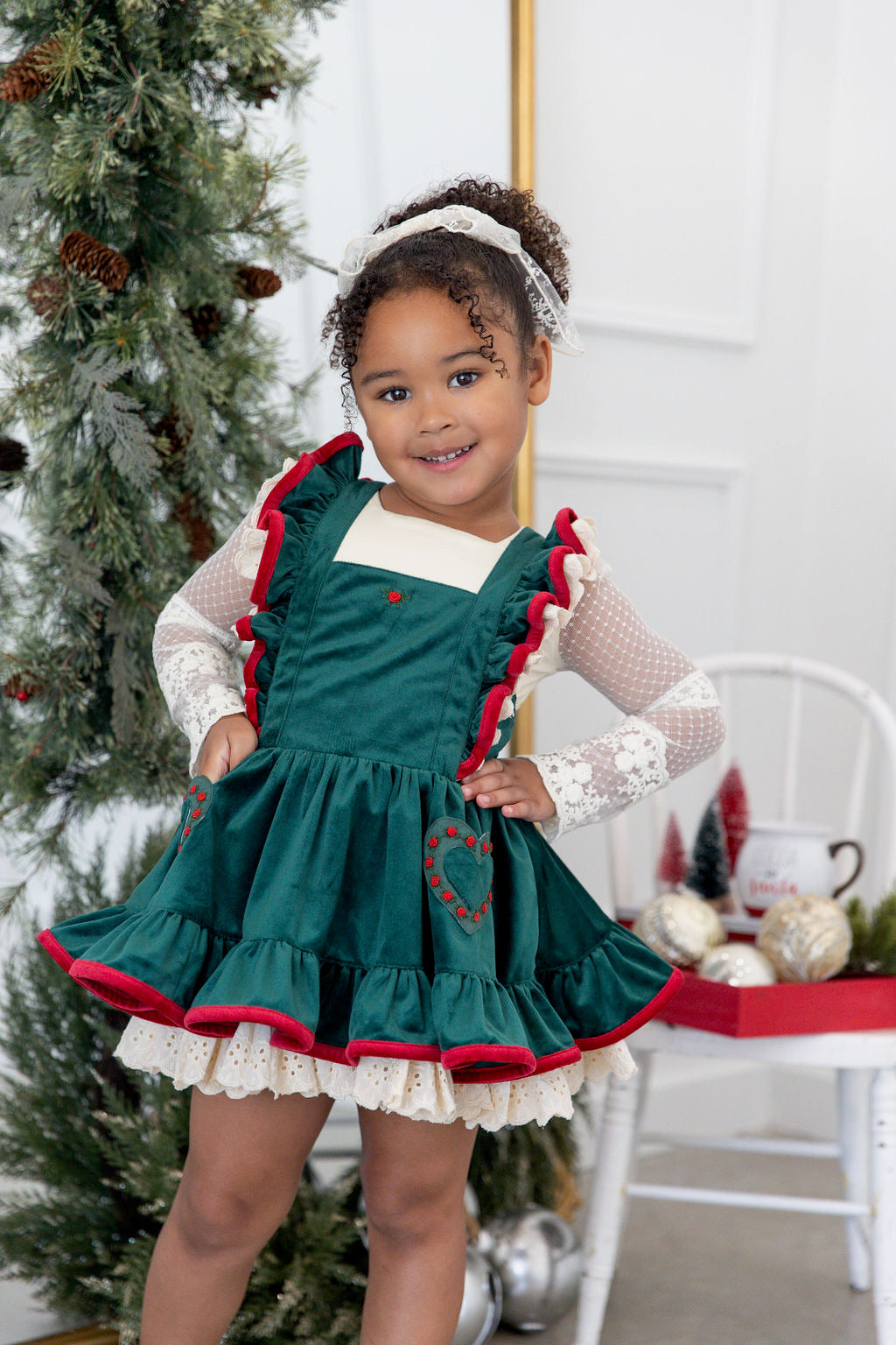 Velvet pinafore dress cheap