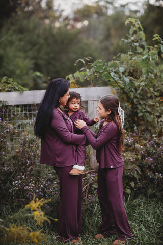 Ribbed Bamboo Lounge Pants ~ Plum