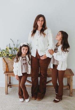 Chocolate Brown Flared Leggings