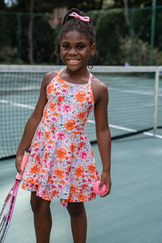 Saffron Blooms Athleisure Dress