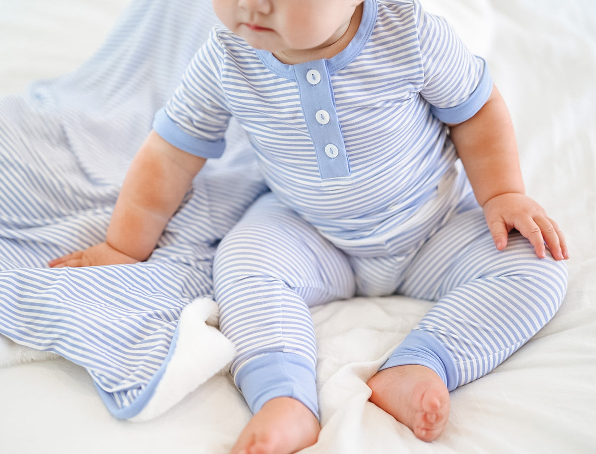 Sky Blue Stripe Blanket