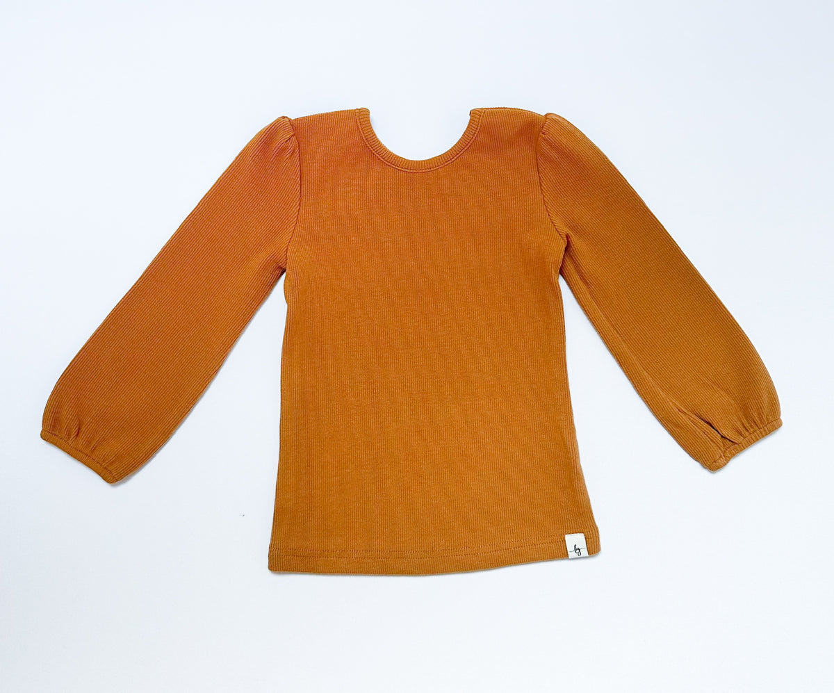 Caramel Ribbed Layering Shirt