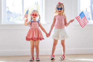 Scallop Tunic Set - Pink Patriot Pop