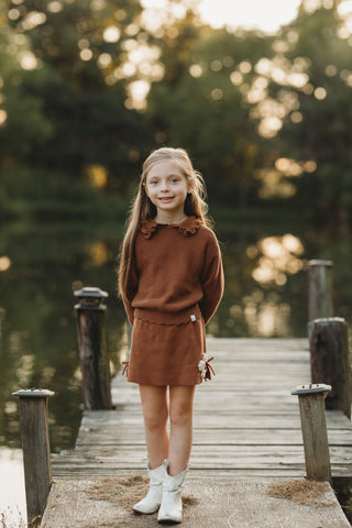 Brown Sugar Collared Sweater