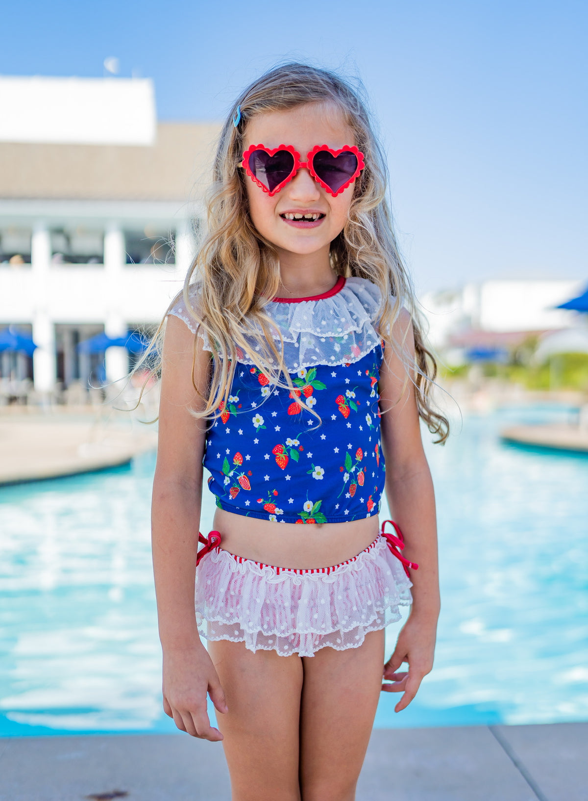 Strawberry Stars Lacey Tankini