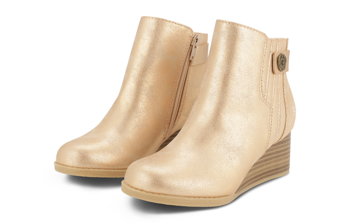 Pastel Wedge Boot - Gold