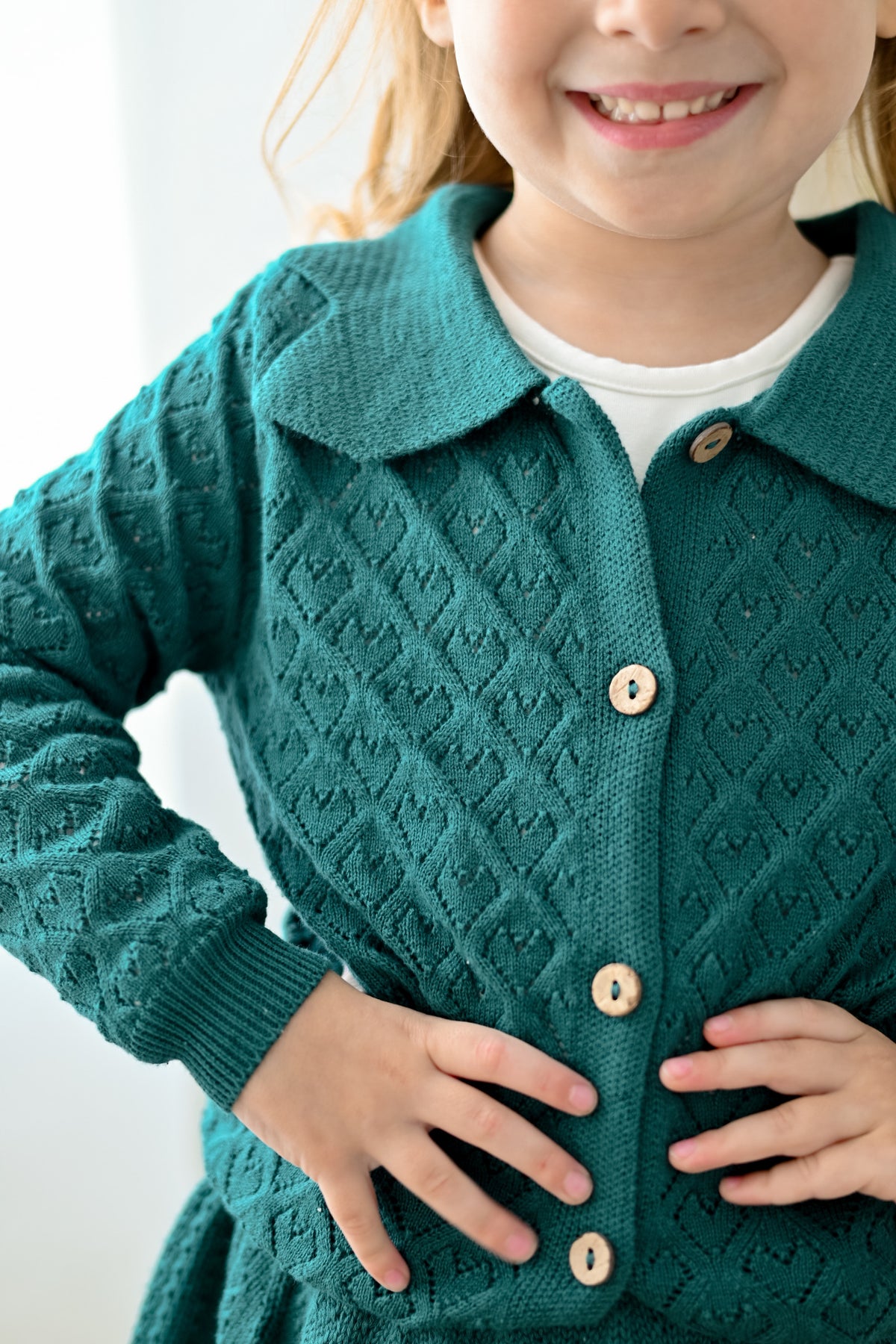 Pine Sweatheart Cardigan