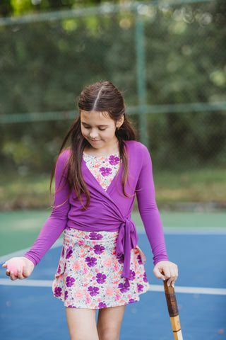 Girls' Wrap Top ~ Wildberry