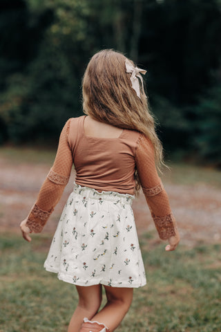 Honey Brown Lace Layering Shirt