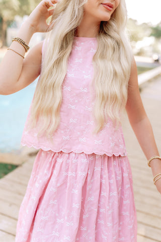 Women's Blush Heritage Swing Back Top