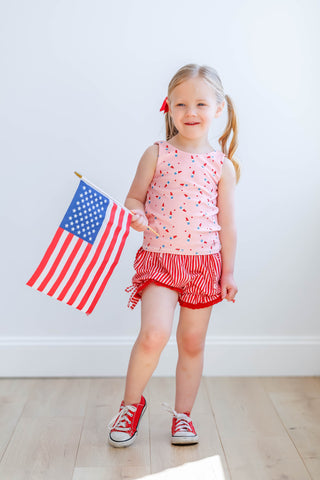 Snap Back Tank - Pink Patriot Pop