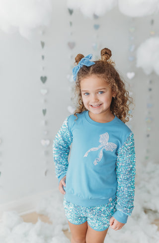 Sparkle Sport Set ~ Blue Bow