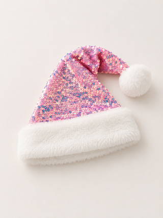 *PREORDER* Pink Sequin Santa Hat