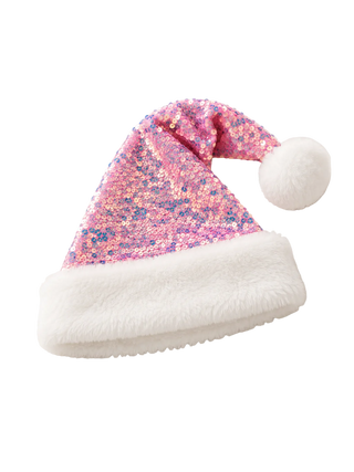 *PREORDER* Pink Sequin Santa Hat