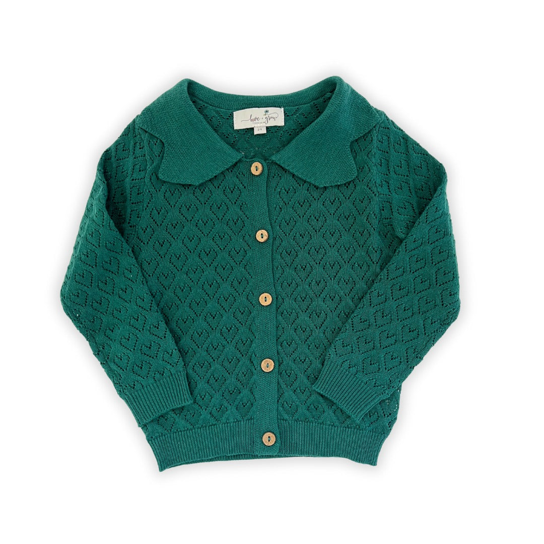 Pine Sweatheart Cardigan